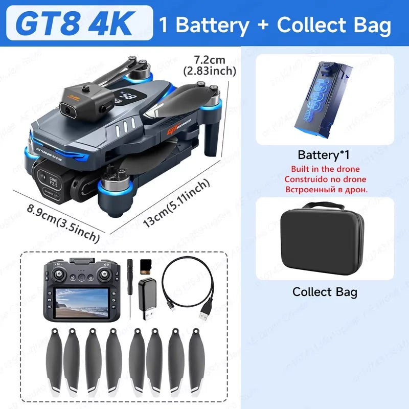 GT8 8K Foldable GPS Camera Drone