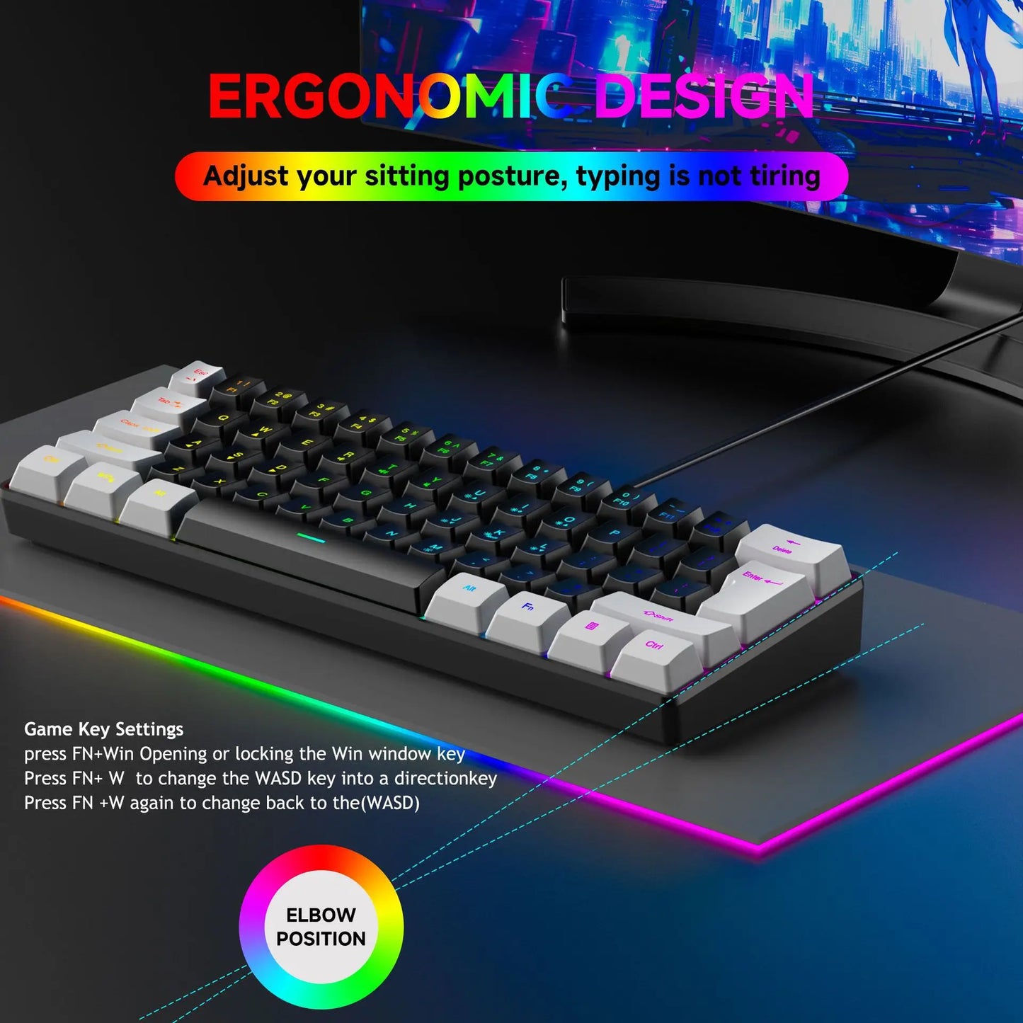 K61 Mini RGB Mechanical Gaming Keyboard