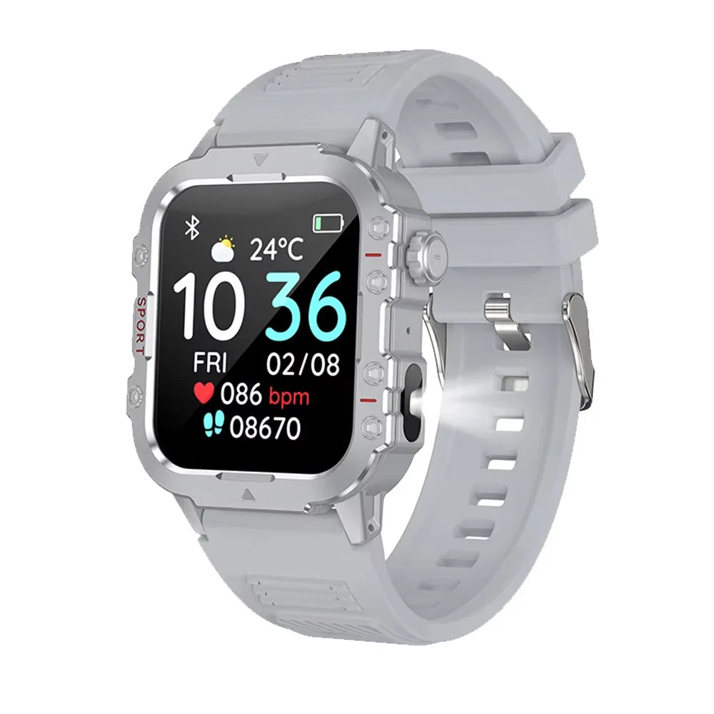 Outdoor Bluetooth Smartwatch with LED Flashlight