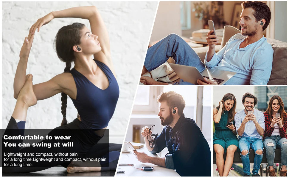 Wireless Sports Earbuds with Secure Earhooks