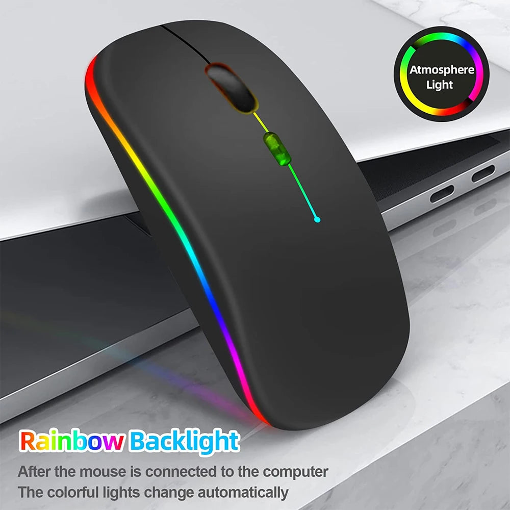 Rechargeable RGB Bluetooth Wireless Silent Mouse