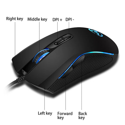 3200DPI Wired LED Gaming Mouse USB