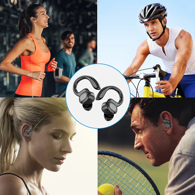 Wireless Sports Earbuds with Secure Earhooks
