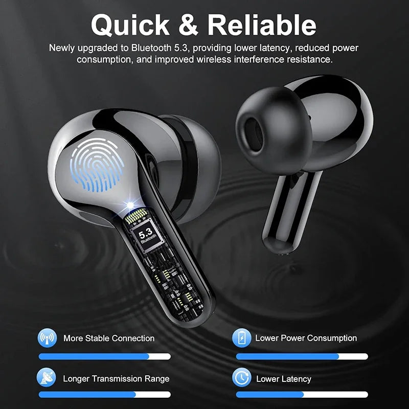 BT5.4 HiFi ENC Wireless Earbuds Waterproof