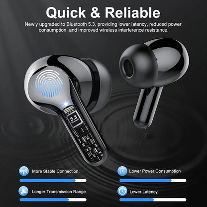BT5.4 HiFi ENC Wireless Earbuds Waterproof