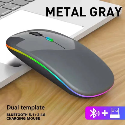 Rechargeable RGB Bluetooth Wireless Silent Mouse