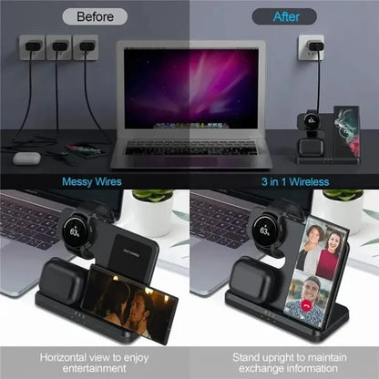 3-in-1 Wireless Charger Dock Station