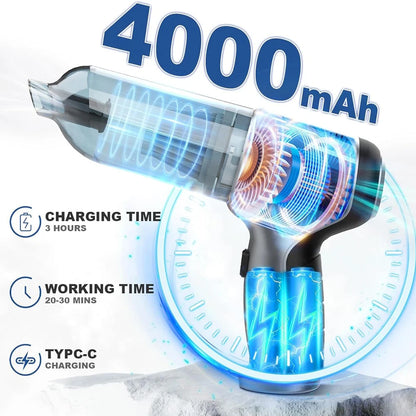 Wireless Mini Car Vacuum Blower Cleaner