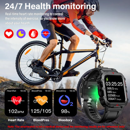 Sports Bluetooth Smartwatch with LED Flashlight