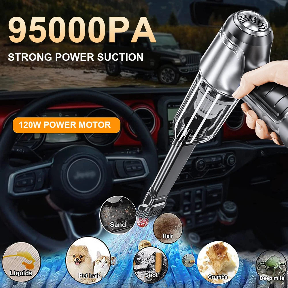 Wireless Mini Car Vacuum Blower Cleaner