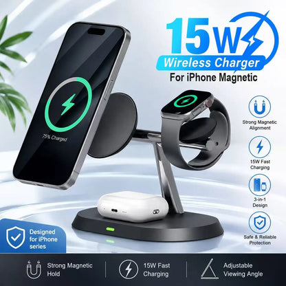 3-in-1 MagSafe Wireless Charging Stand Station