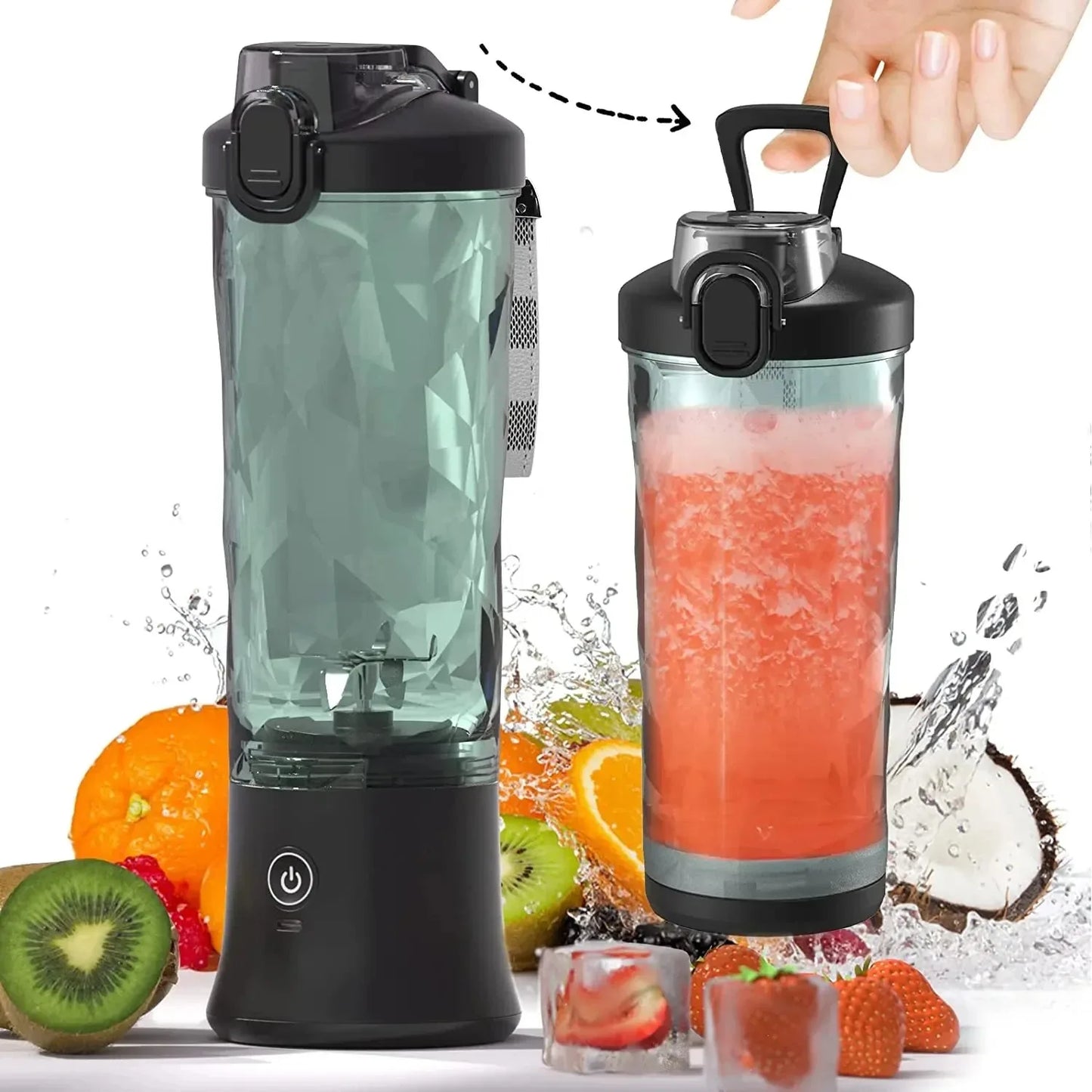 Portable USB Rechargeable 600ML Fruit Blender