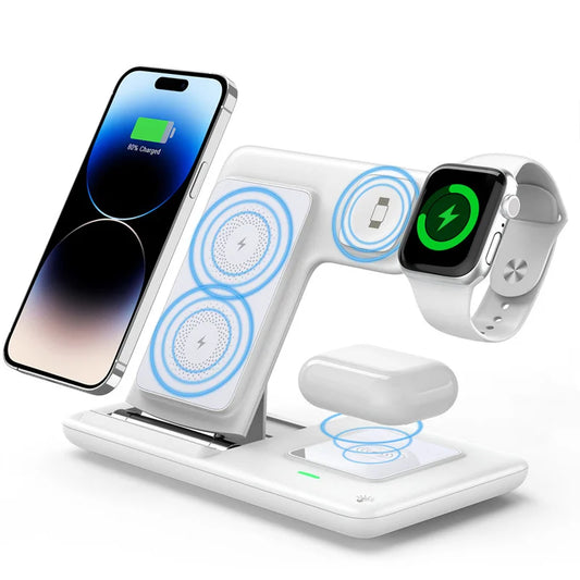 Foldable 3-in-1 Apple Wireless Charging Station