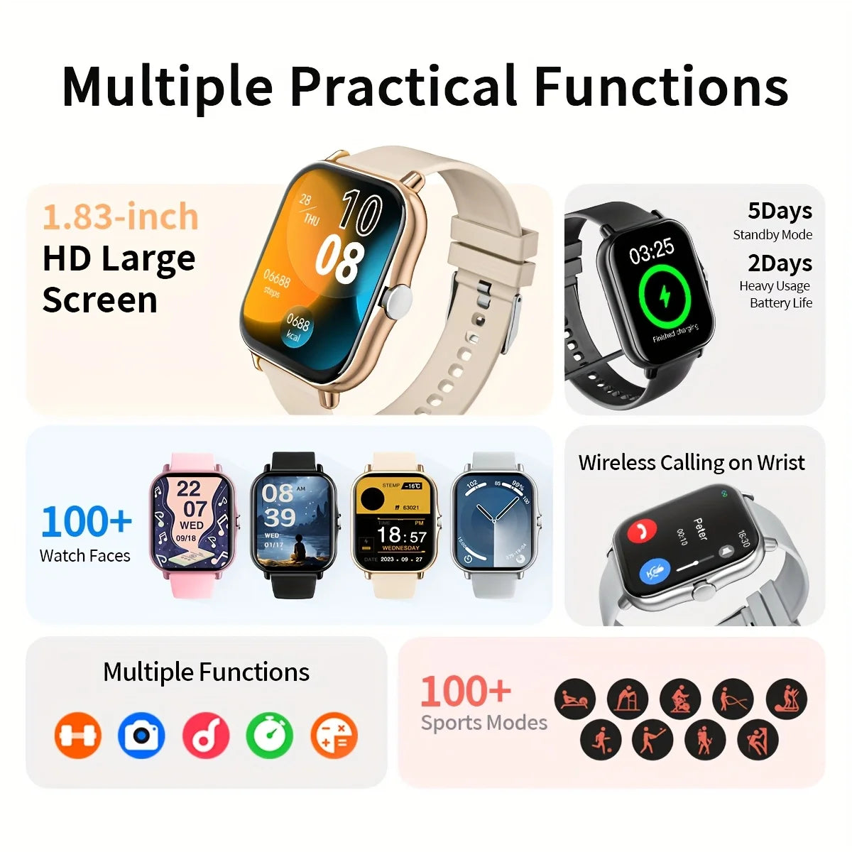 G.L Wear Bluetooth Calling HD Smartwatch
