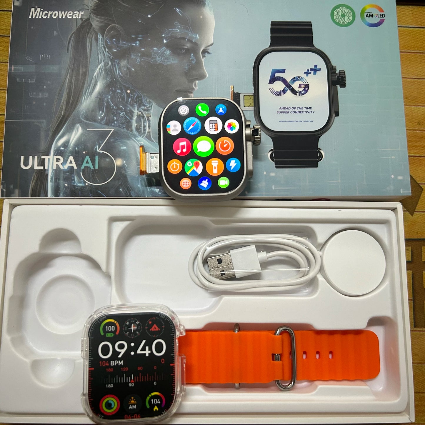 Microwear Ultra AI3 5G Smartwatch AMOLED