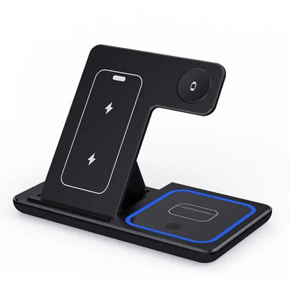 Foldable 3-in-1 Apple Wireless Charging Station