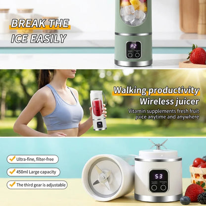 450ML Digital Rechargeable Electric Juice Blender