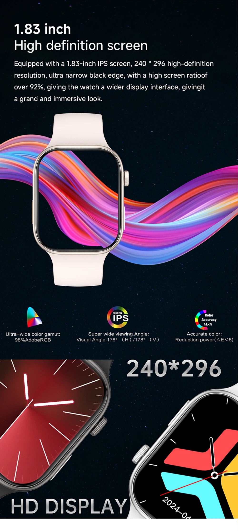 1.83-Inch HD Bluetooth Calling Smartwatch