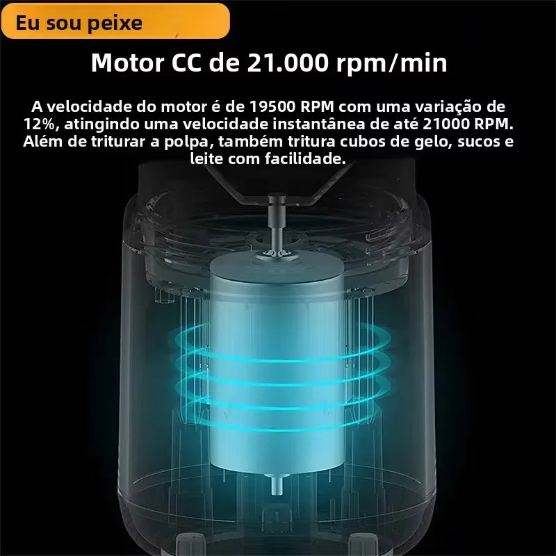 Portable Six-Blade Electric Juice Blender Bottle