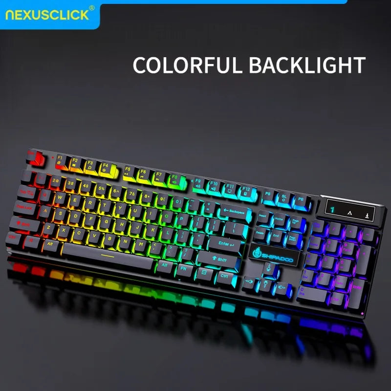 NexusClick RGB Mechanical Feel Gaming Keyboard