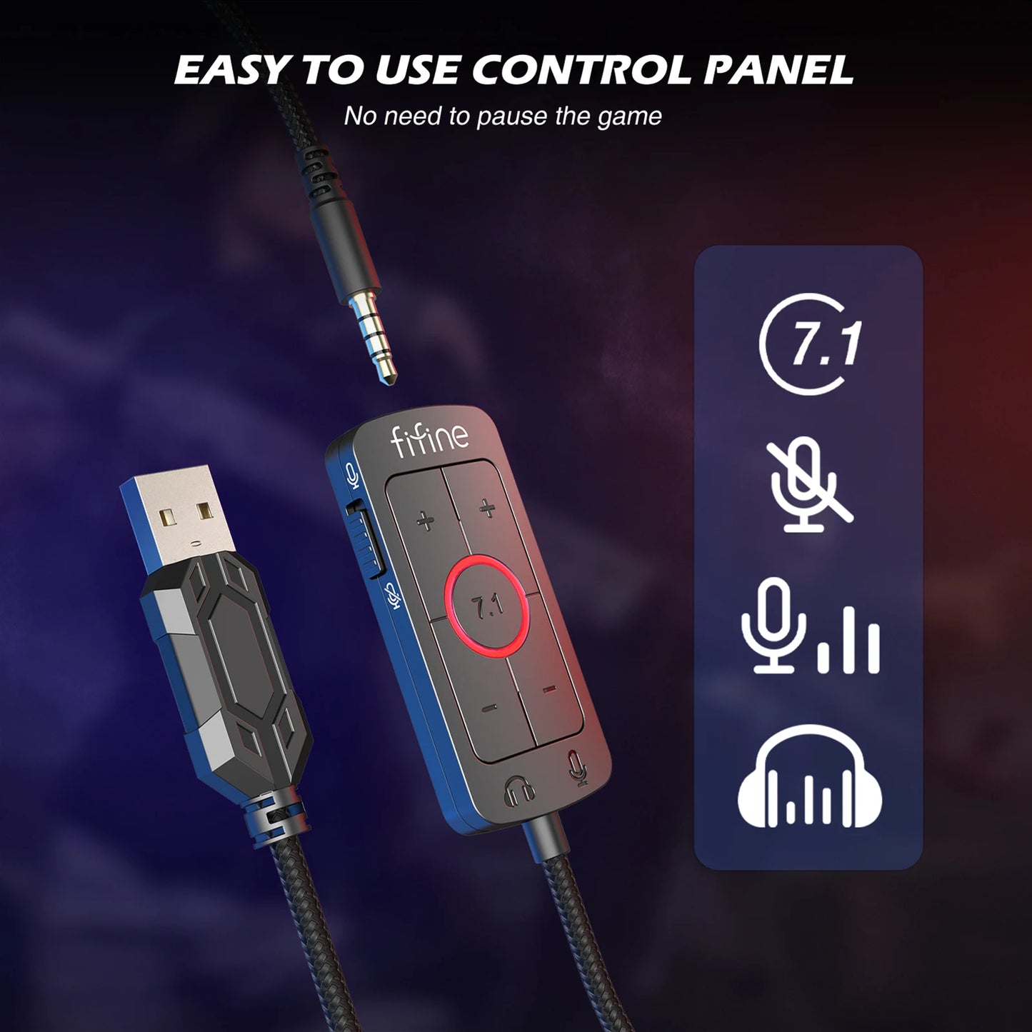 Mixer H9 7.1 Surround Gaming Headset