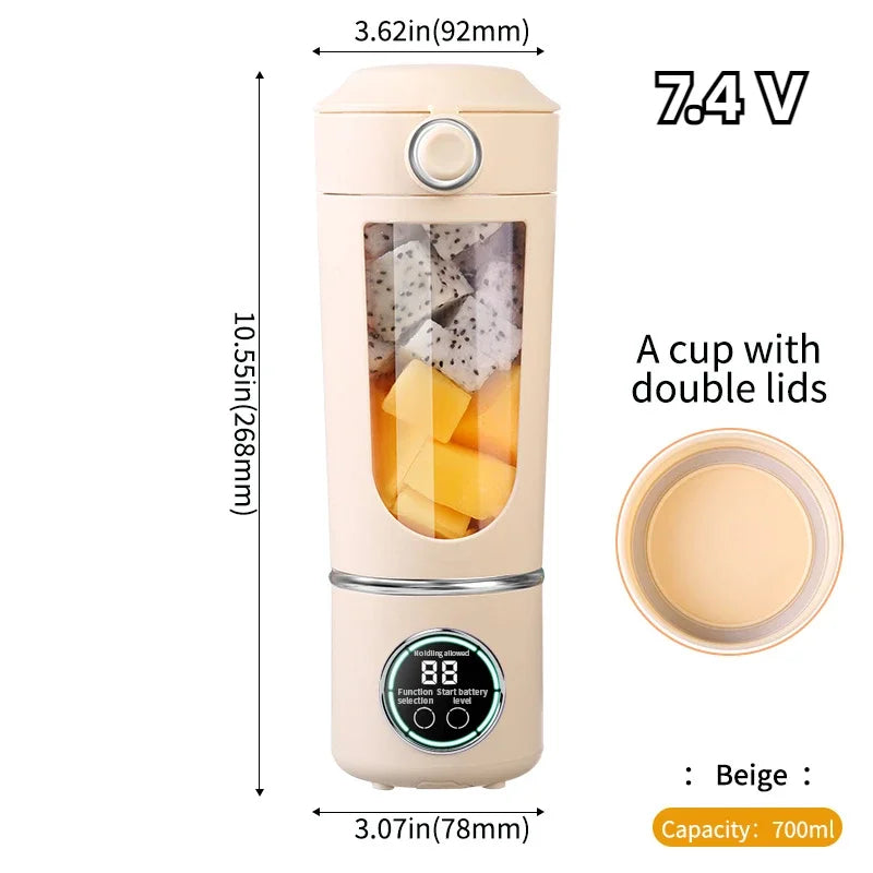 700ML Portable 12-Blade Juice Blender Bottle