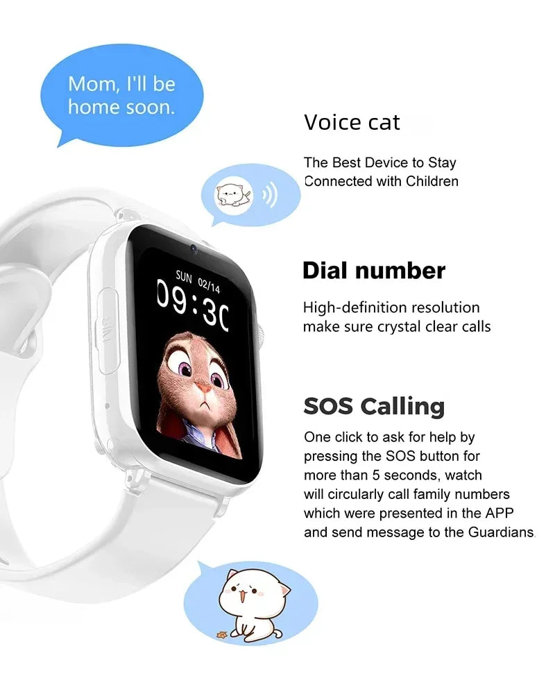 4G Kids Smartwatch with SOS Calling