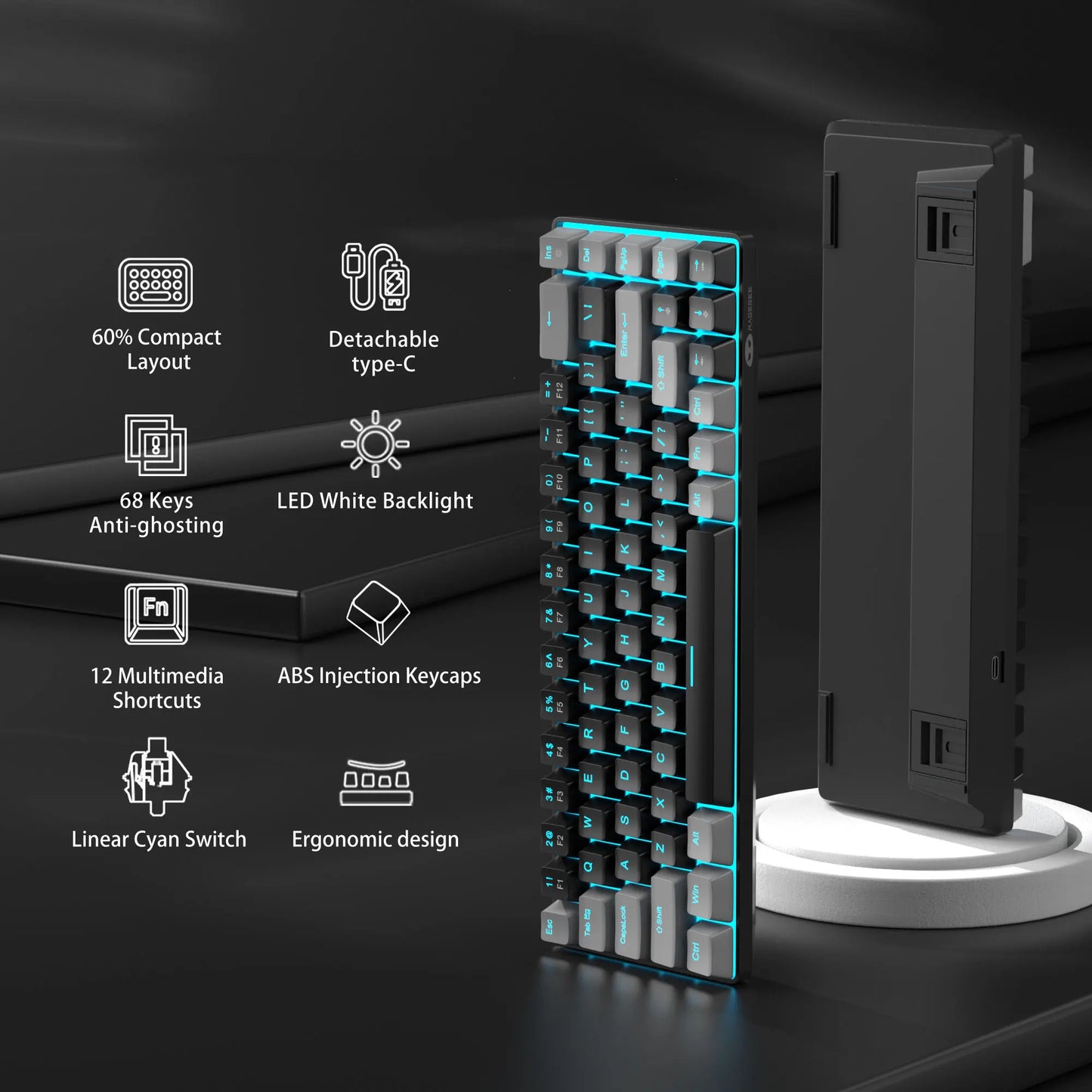 MageGee MK-Box 68-Key Mechanical Keyboard