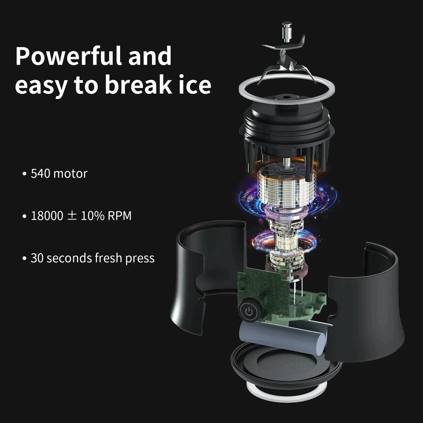 Portable USB Rechargeable 600ML Fruit Blender