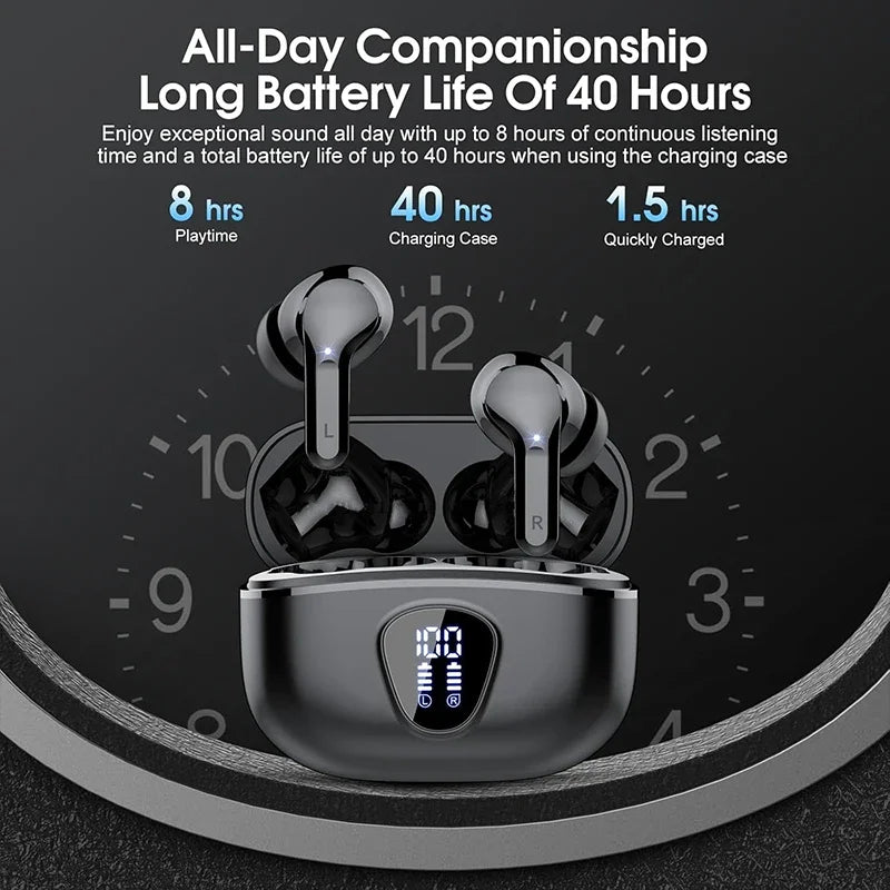 BT5.4 HiFi ENC Wireless Earbuds Waterproof
