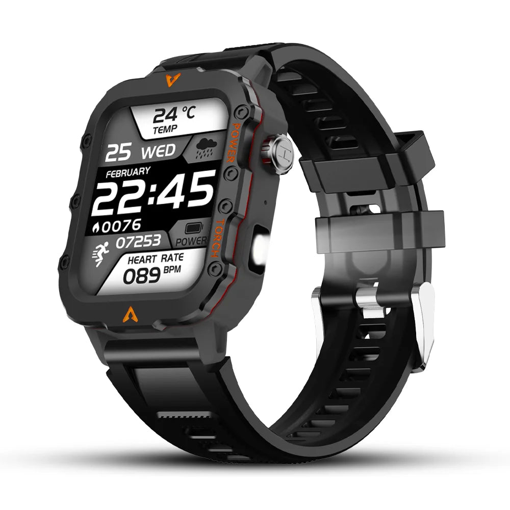 Sports Bluetooth Smartwatch with LED Flashlight