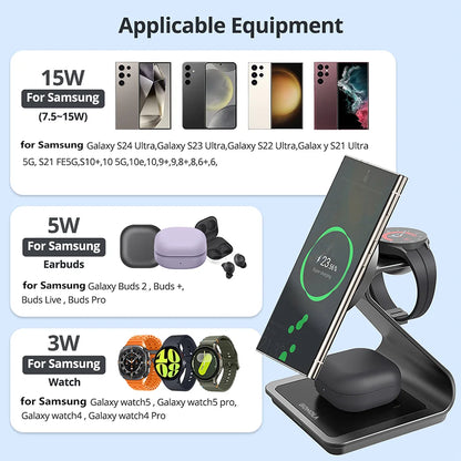 Magnetic 3-in-1 Wireless Charging Station