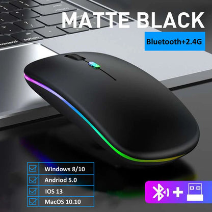Rechargeable RGB Bluetooth Wireless Silent Mouse