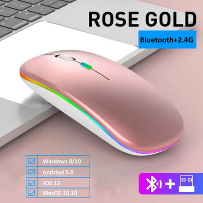 Rechargeable RGB Bluetooth Wireless Silent Mouse