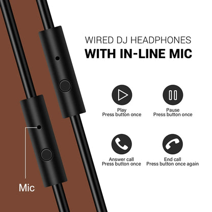 Professional HiFi Studio DJ Wired Headphones