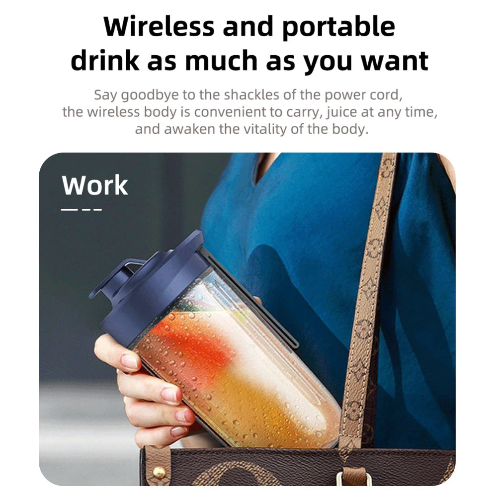 Portable Six-Blade USB Juicer Blender Set