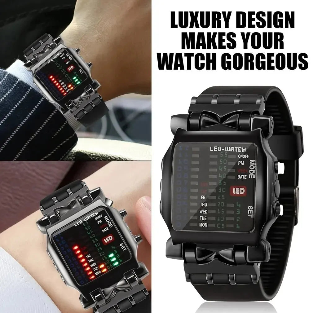 Creative Binary LED Waterproof Digital Watch