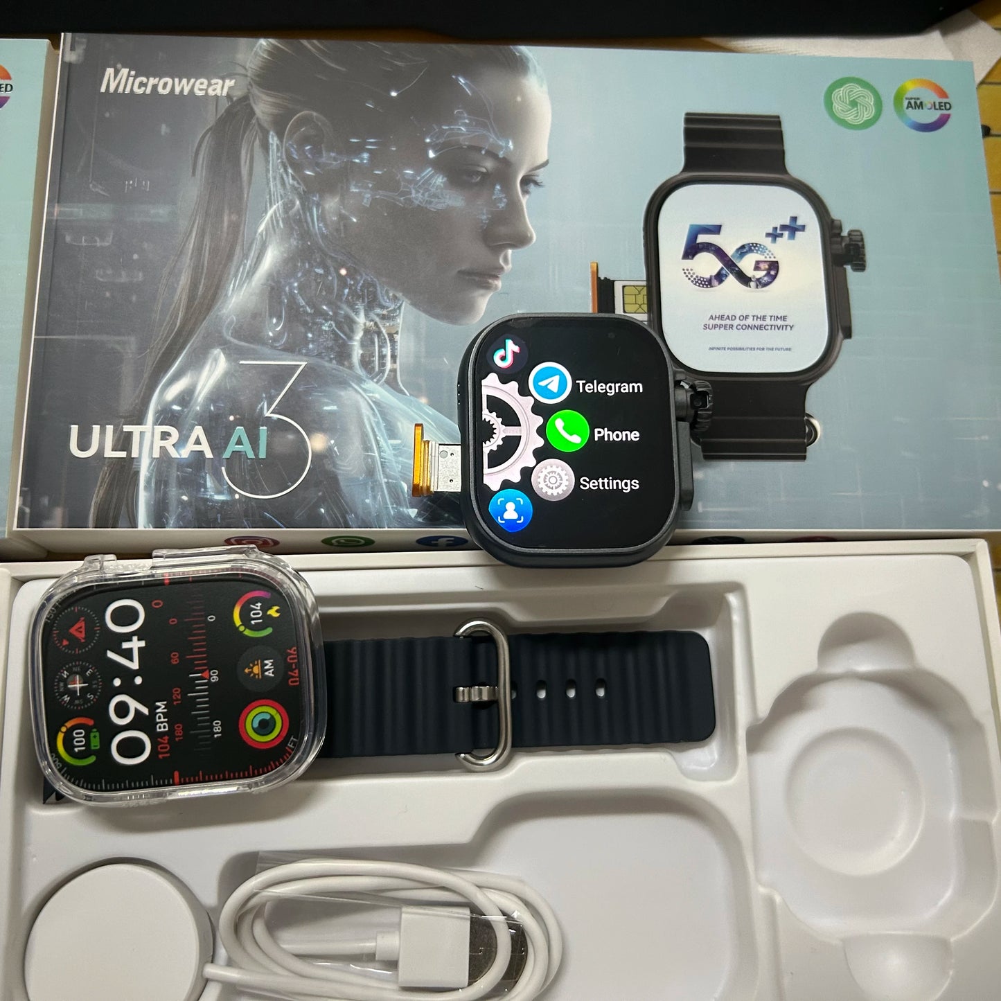 Microwear Ultra AI3 5G Smartwatch AMOLED