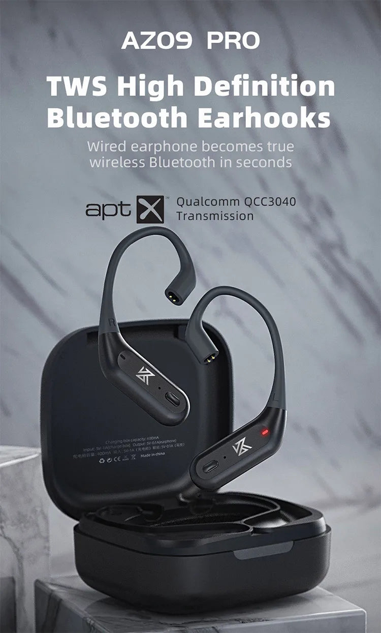 Bluetooth 5.2 Earhook Adapter with Charging