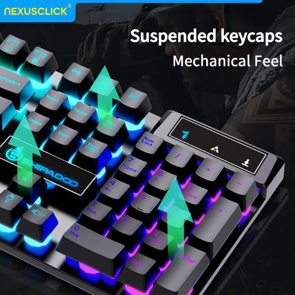 NexusClick RGB Mechanical Feel Gaming Keyboard