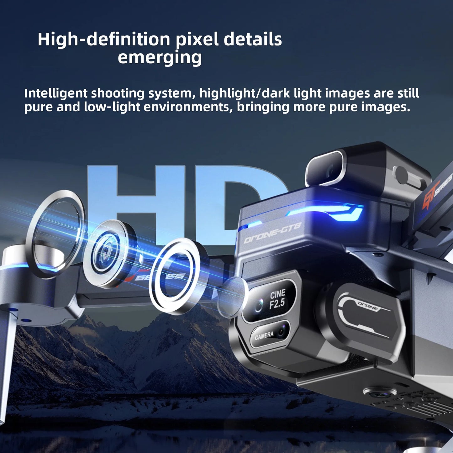 GT8 8K Foldable GPS Camera Drone
