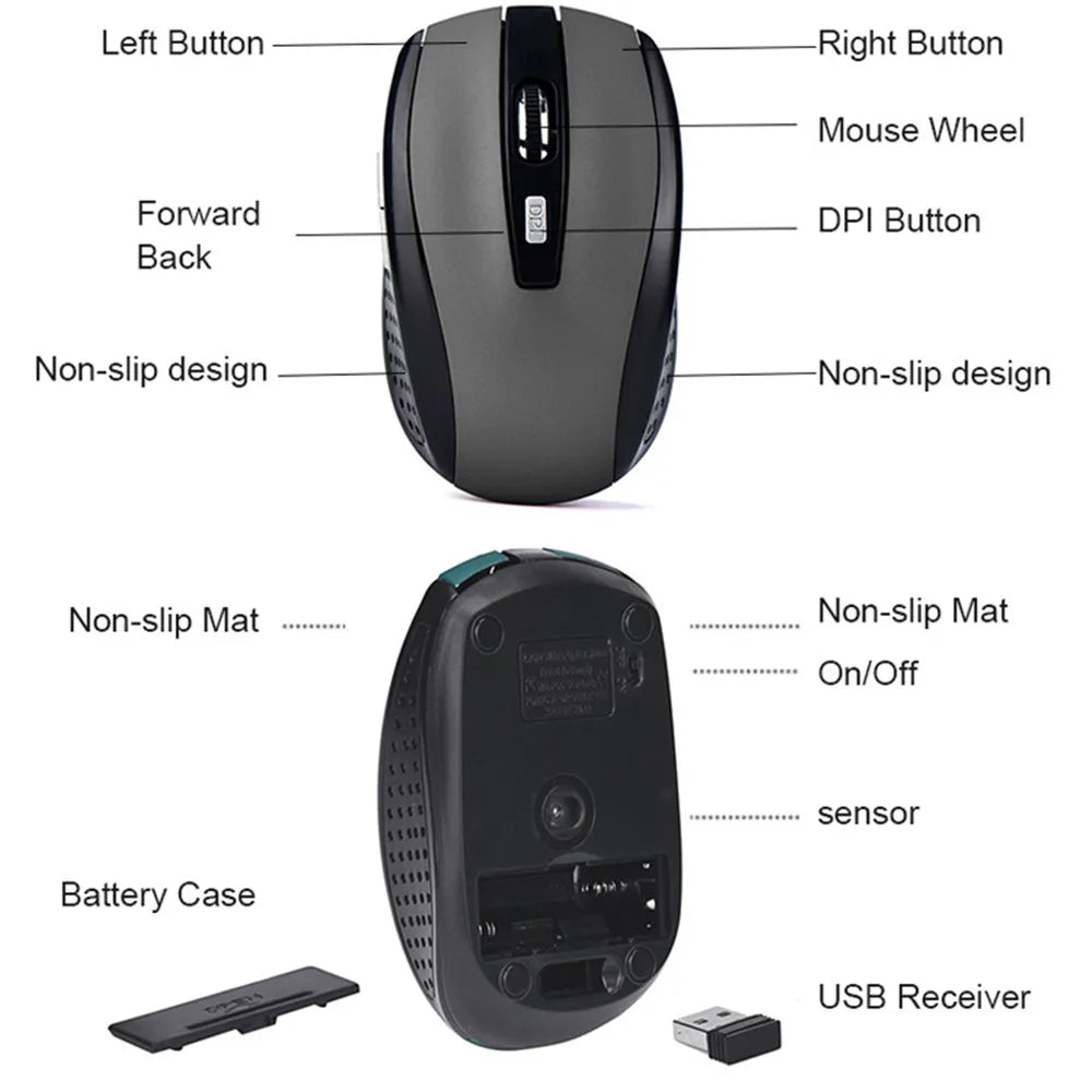 2.4G Wireless Silent Optical Gaming Mouse