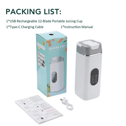 Portable Six-Blade USB Juicer Blender Set