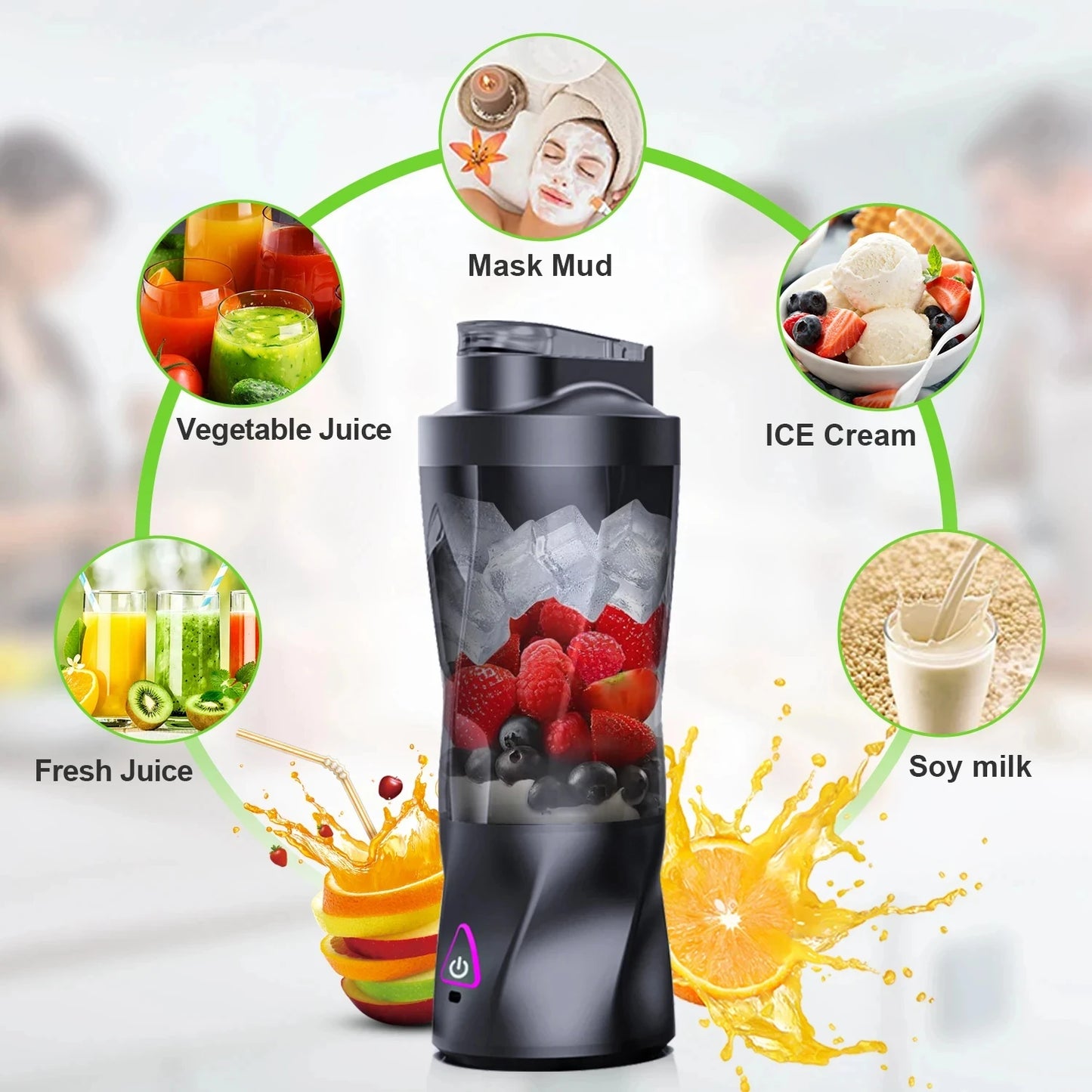 Portable 700ML USB Rechargeable Juice Blender