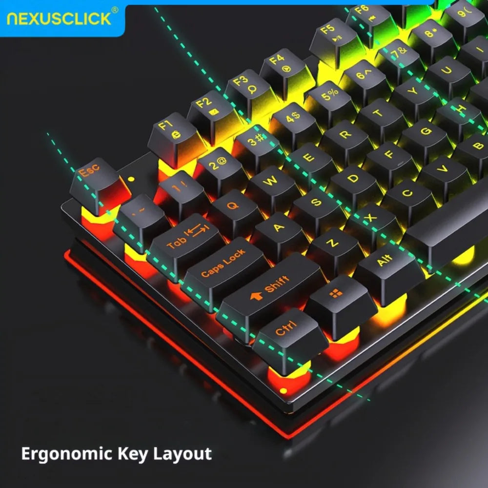 NexusClick RGB Mechanical Feel Gaming Keyboard