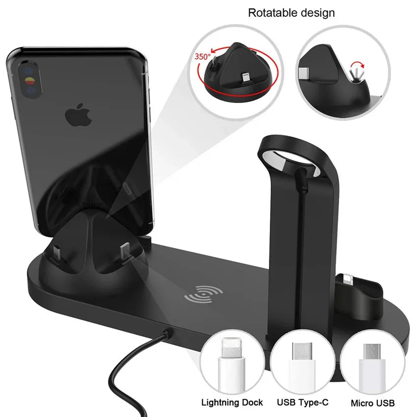 15W 7-in-1 Wireless Charging Dock Station