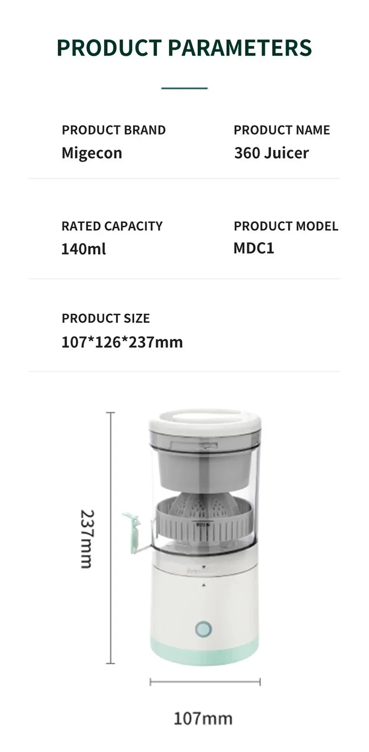 Portable USB Rechargeable Mini Fruit Blender
