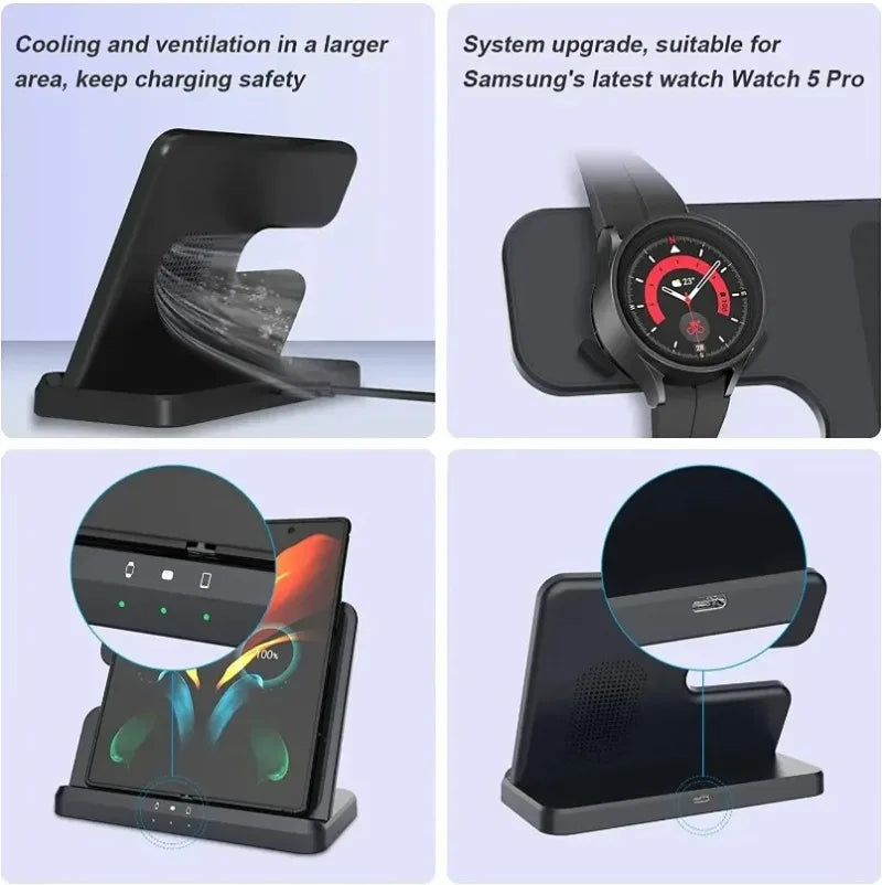 3-in-1 Wireless Charger Dock Station