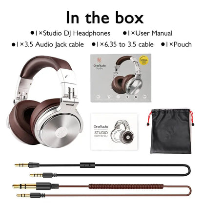 Professional HiFi Studio DJ Wired Headphones