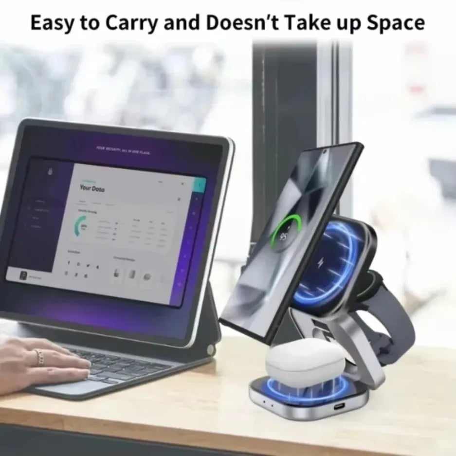 Foldable 3-in-1 Samsung Magnetic Charger Stand